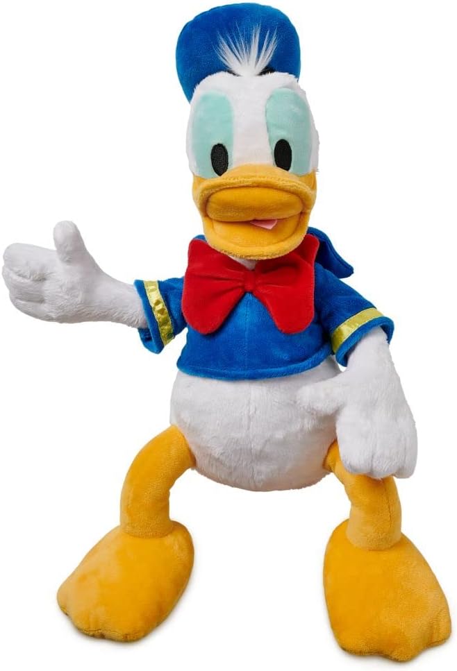 DISNEY STORE Official Donald Duck Medium Soft Toy for Kids, Cuddly Character with Fuzzy Texture and Embroidered Details, Disney Plushy Suitable for All Ages.